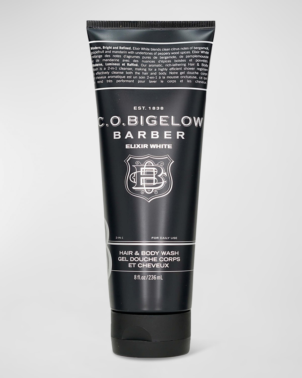 C.O. Bigelow Men's Elixir White Hair and Body Wash, 3.4 oz.