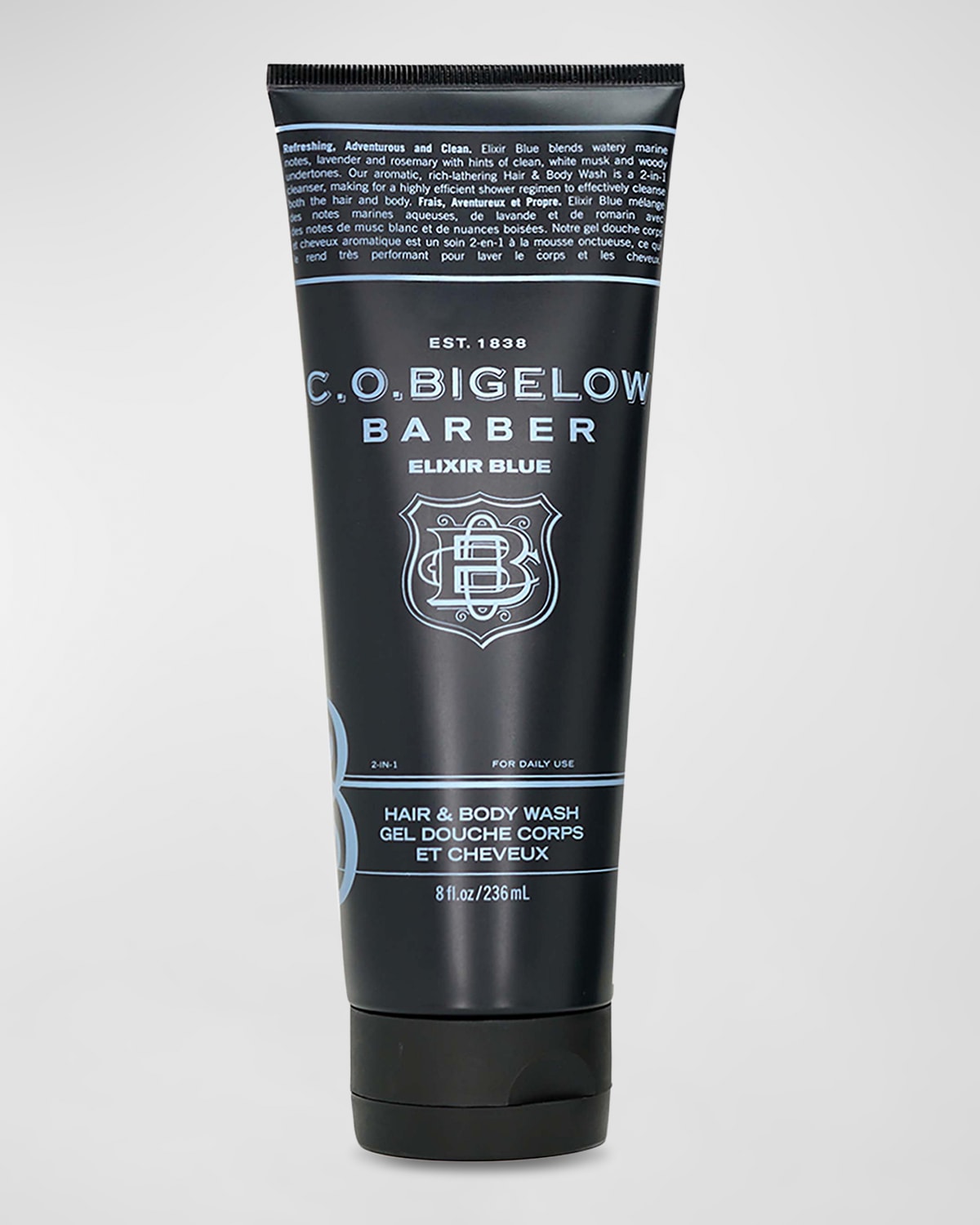 C.O. Bigelow Men's Elixir Blue Hair and Body Wash, 3.4 oz.