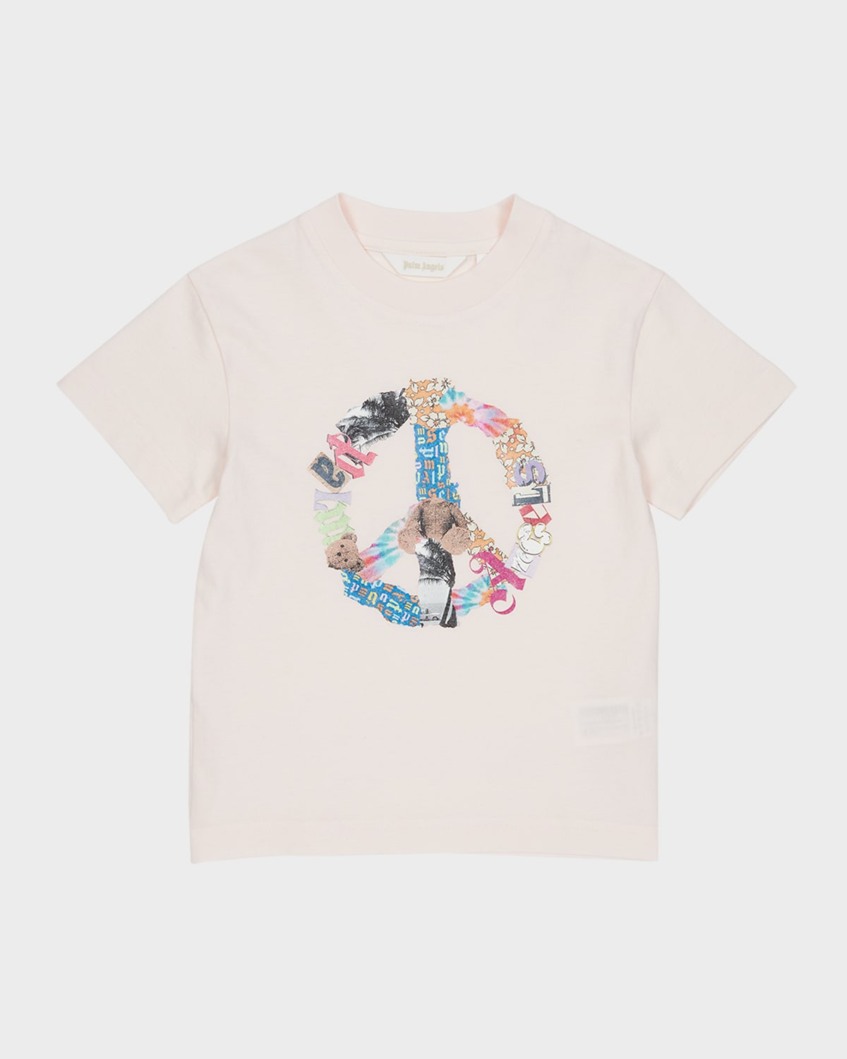 PALM ANGELS GIRL'S PEACE SIGN GRAPHIC T-SHIRT