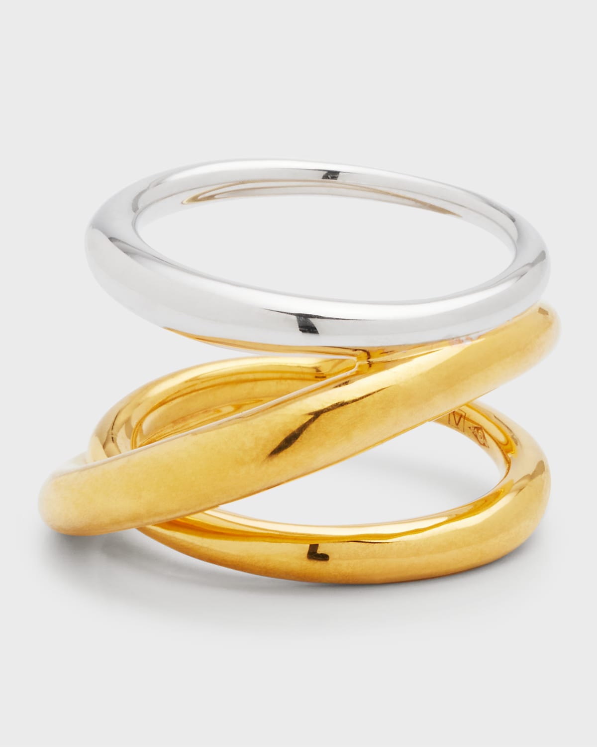 Charlotte Chesnais Triplet Ring In Vermeil Argenet