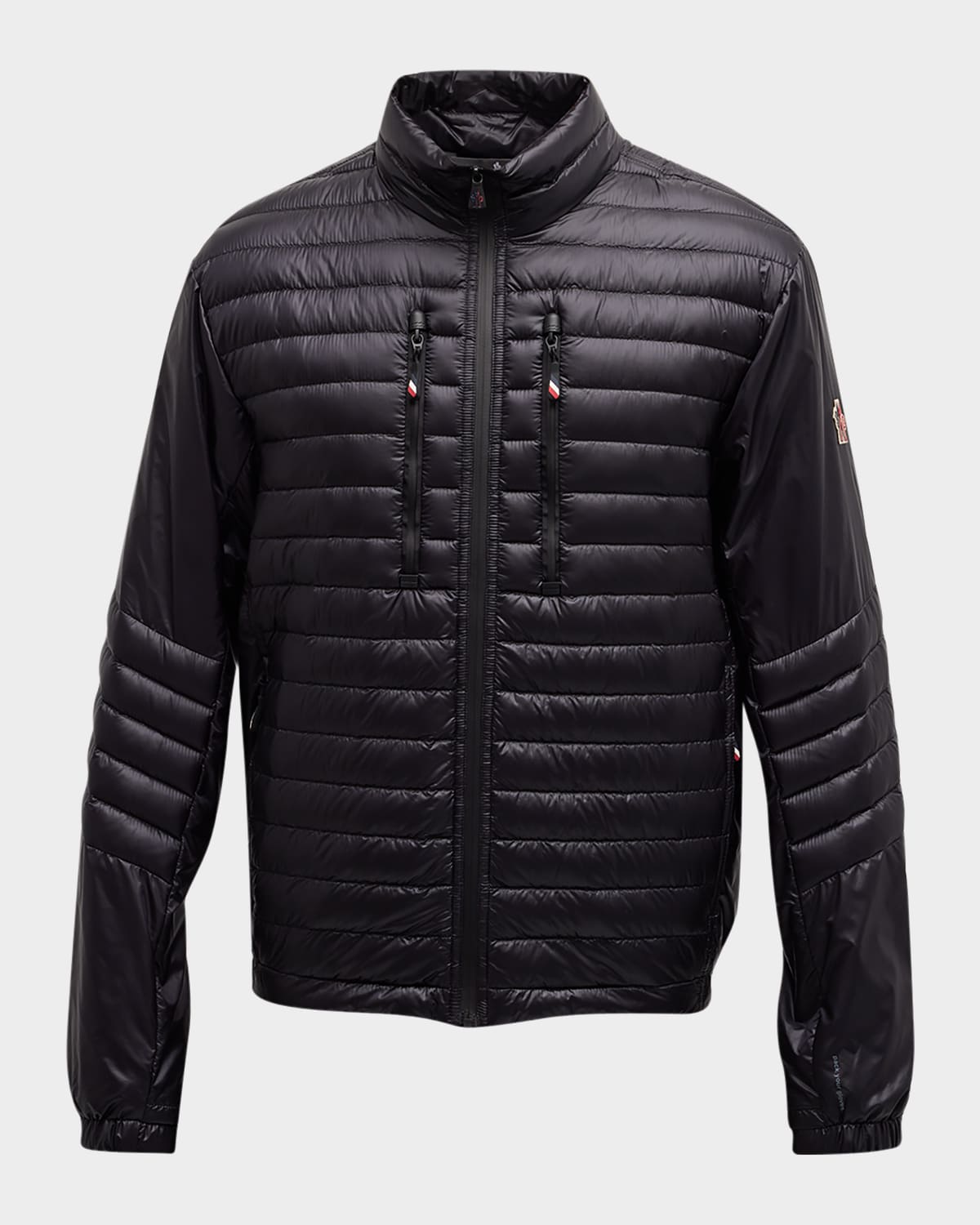 Shop Moncler Men's Althays Channeled Down Jacket In Black