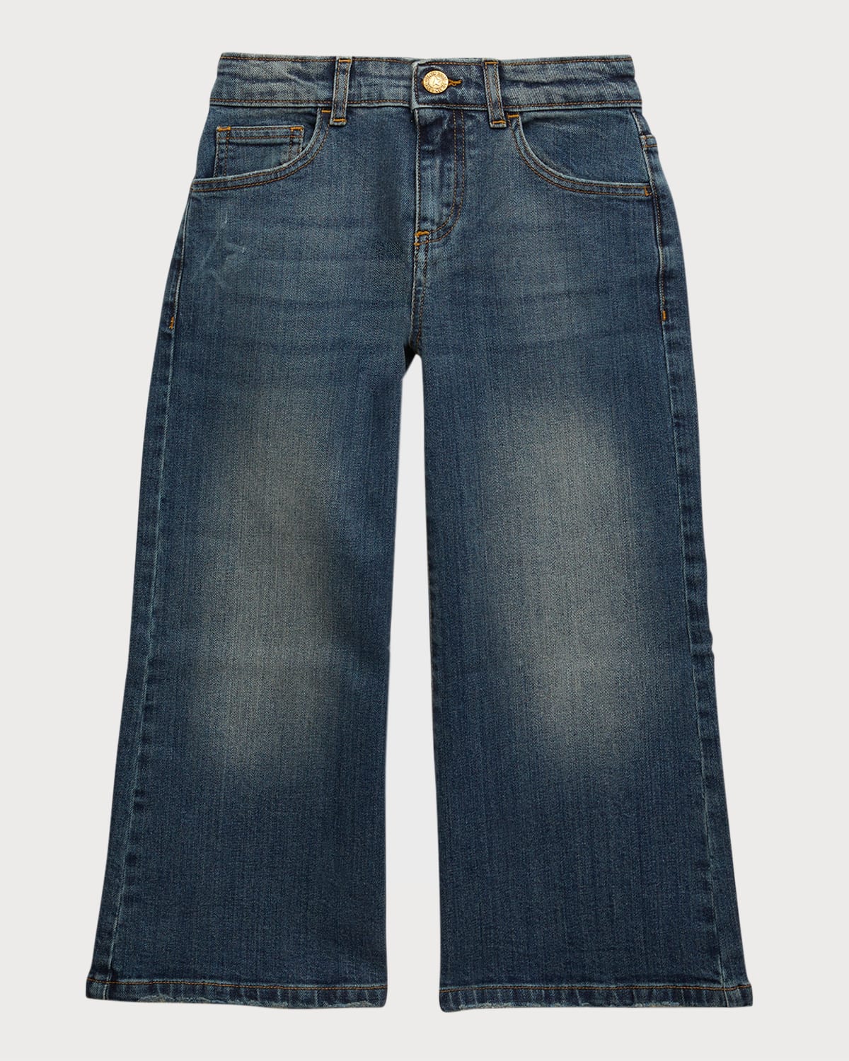 Golden Goose Girl's Journey Medium Stone Wash Stretch Jeans In Medium Blue