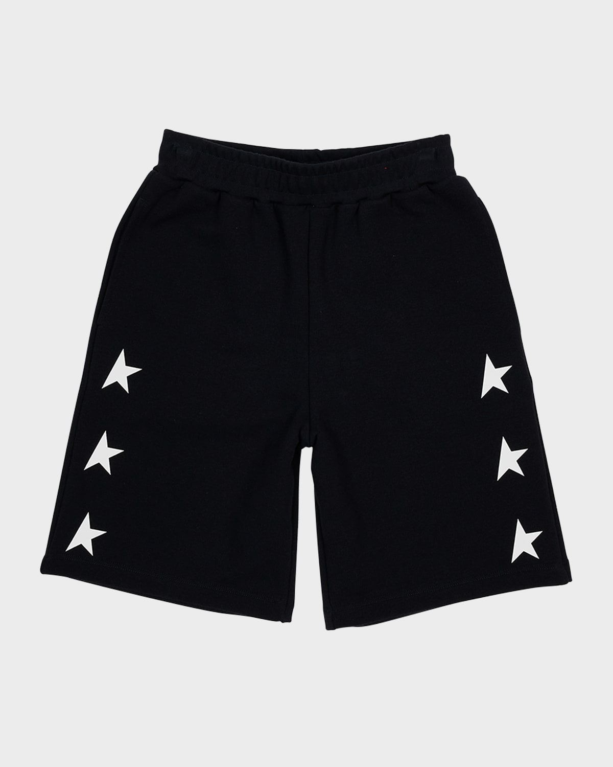 Golden Goose Kids' Logo-print Wide-leg Shorts In Navy