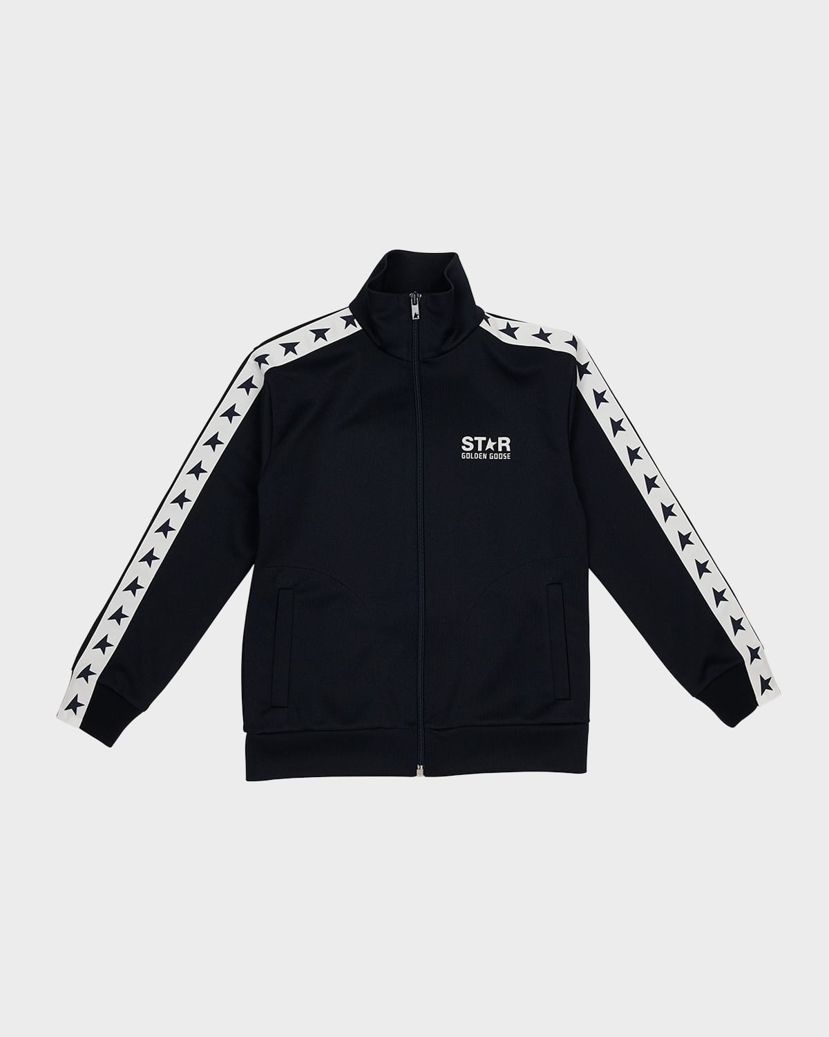 Boy's Zipped Star-Printed Track Jacket, Size 12