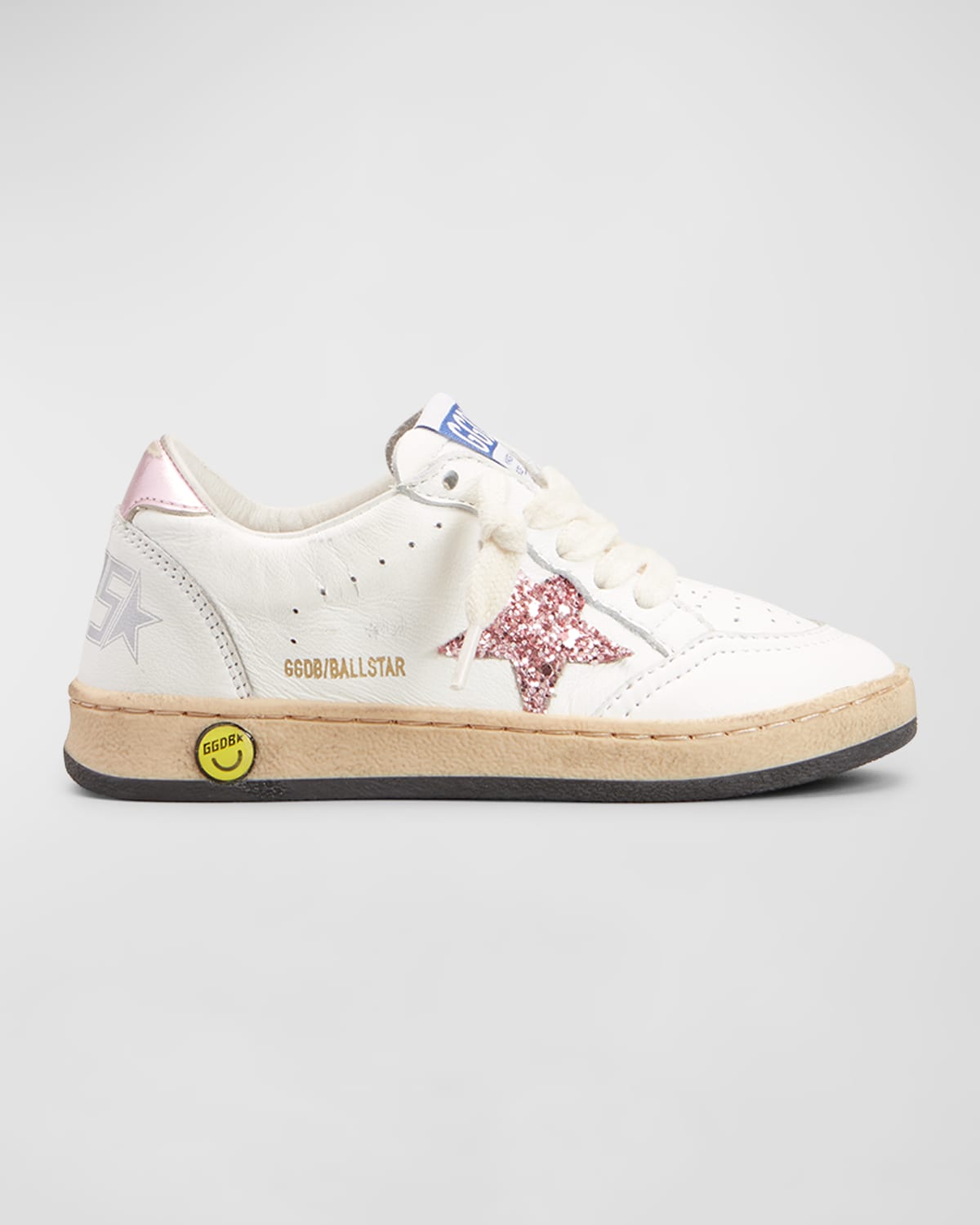 Golden Goose Kids' Ballstar Glitter Star-embellished Leather Trainers 6 Months-5 Years In White