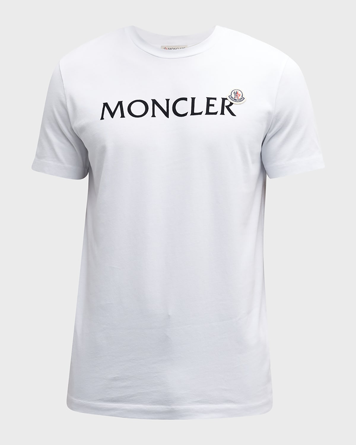 Shop Moncler Men's Logo T-shirt With Patch In White