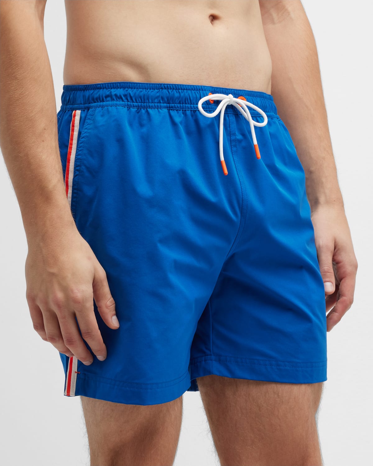 Shop Swims Men's Amalfi Side-stripe Swim Shorts In Saphire