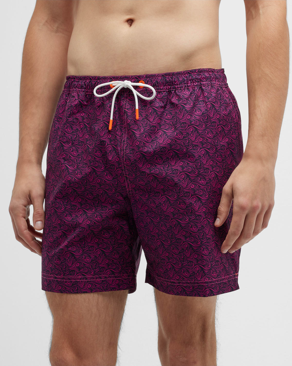 Shop Swims Men's Onda Patterned Swim Shorts In Raspberry