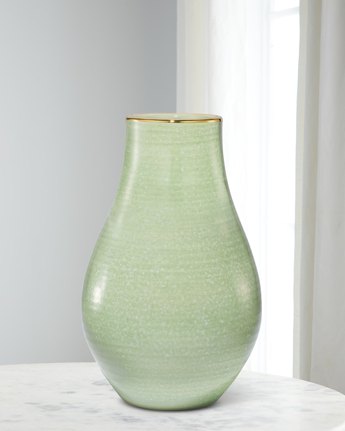 Aerin Romina Tall Vase, Sage In Green