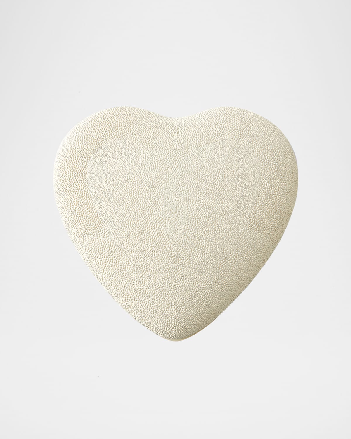 Aerin Shagreen Heart Jewelry Box, Cream In Neutral