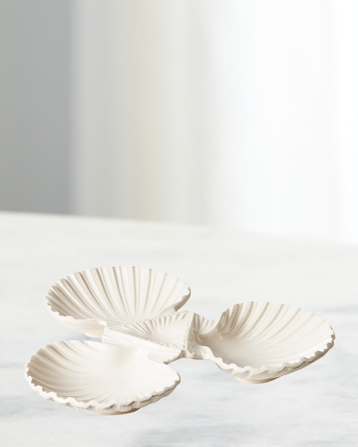 Aerin Shell 3-bowl Dish In White