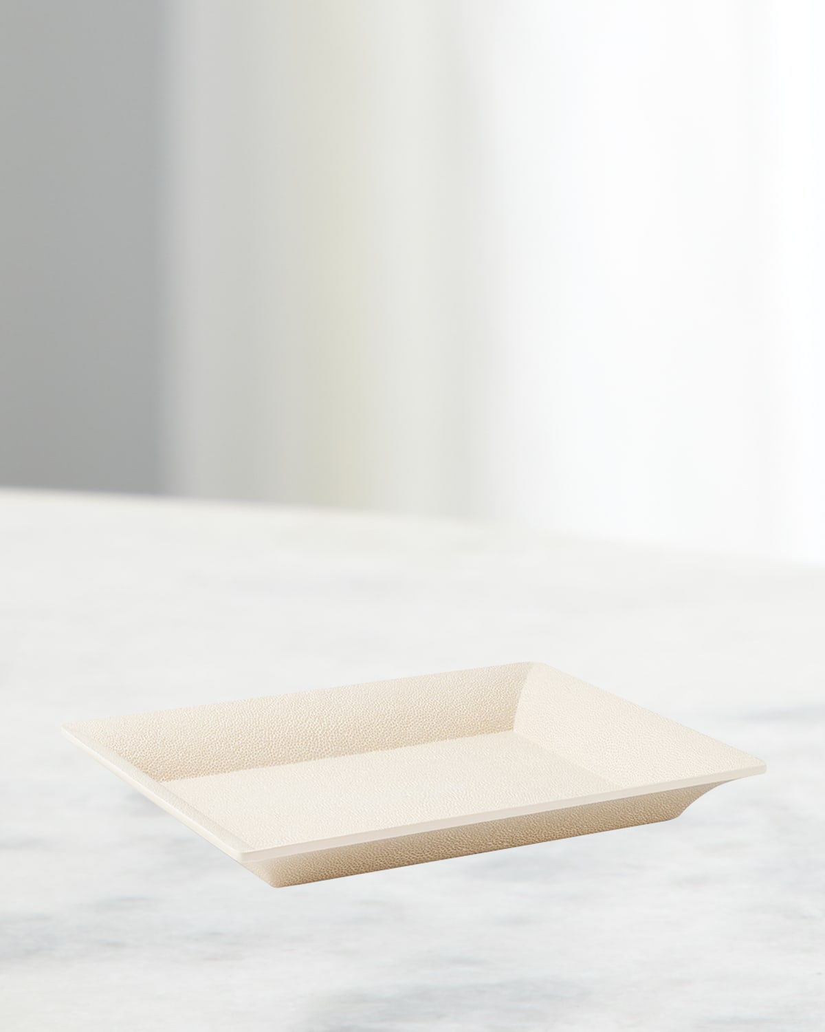 Aerin Shagreen Small Tray In Cream