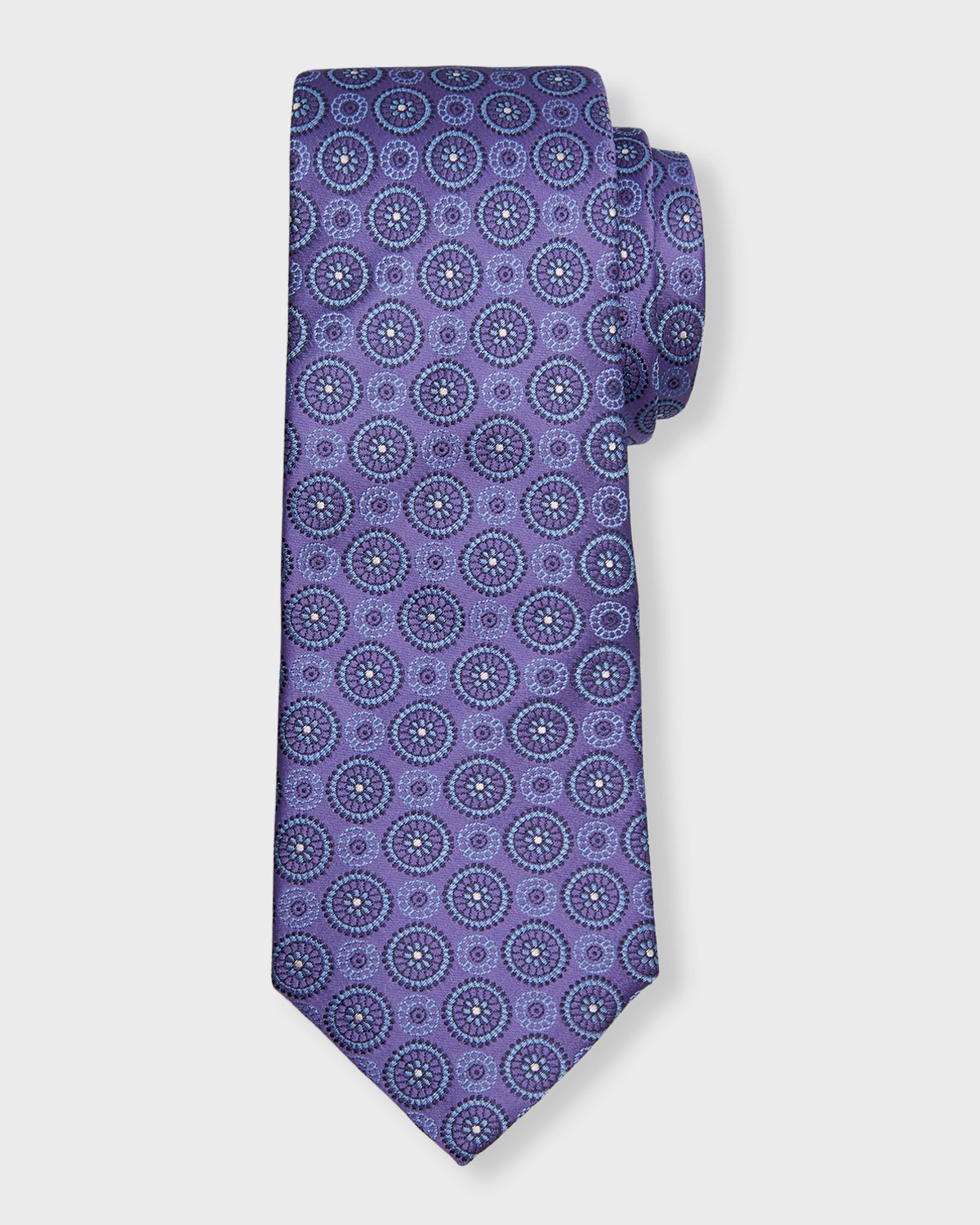 Men's Medallion Jacquard Silk Tie