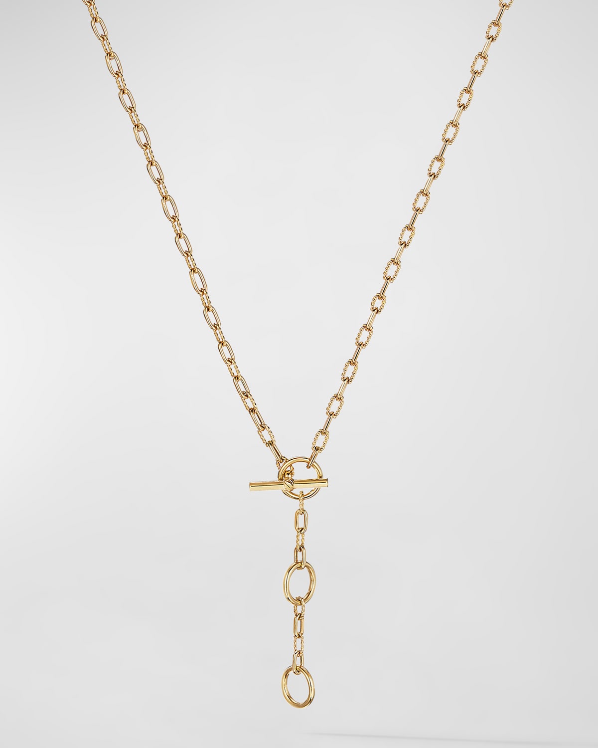 David Yurman Madison 3-ring Chain Necklace In 18k Gold, 3.9mm, 18-20"l