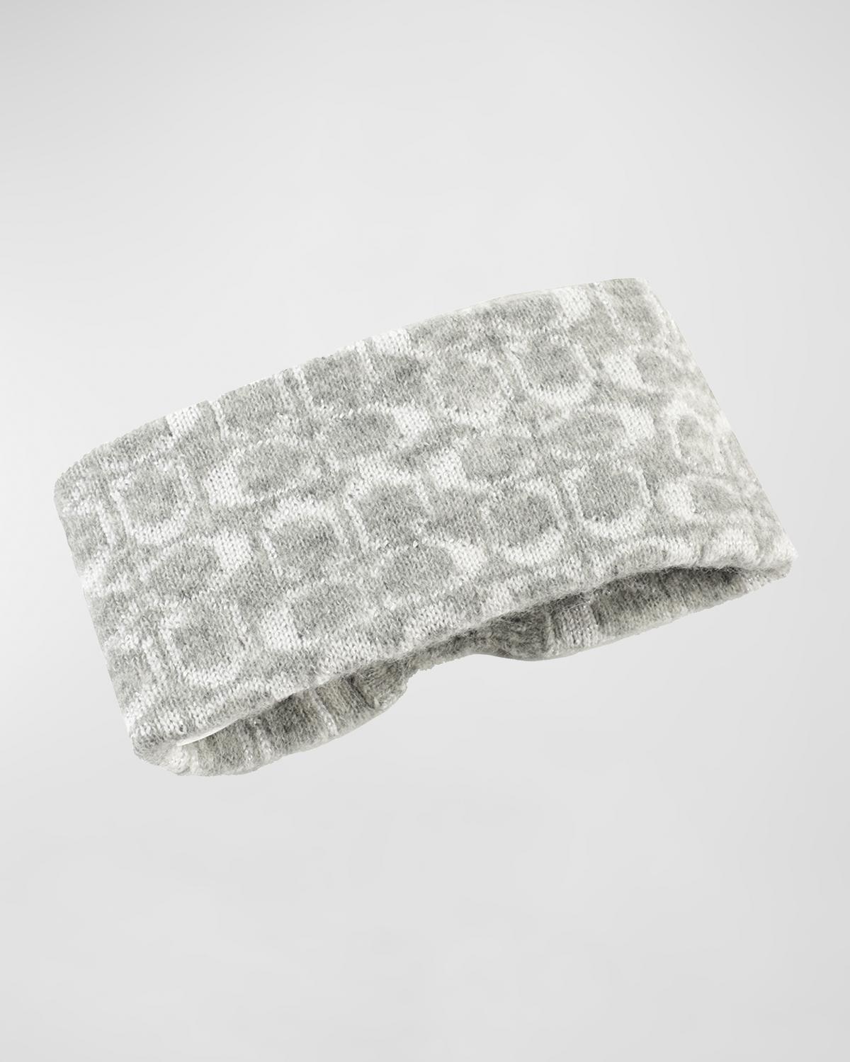Coach Metallic Signature Jacquard Headband In Chalk | ModeSens