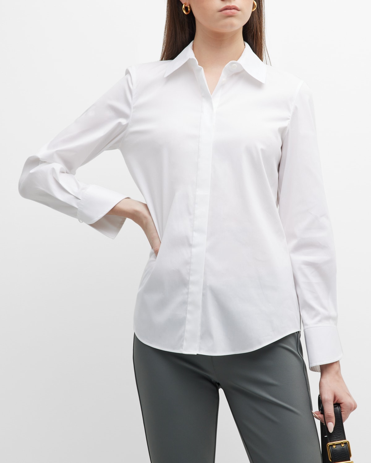Wright Button-Down Cotton-Blend Shirt