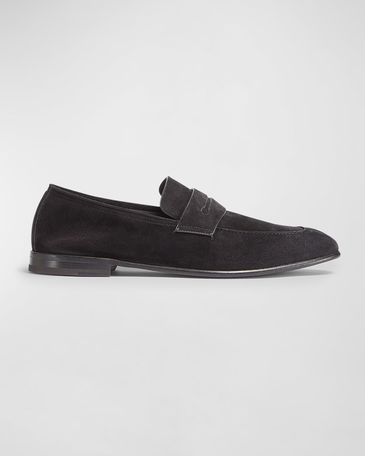 Men's Suede Penny Loafers