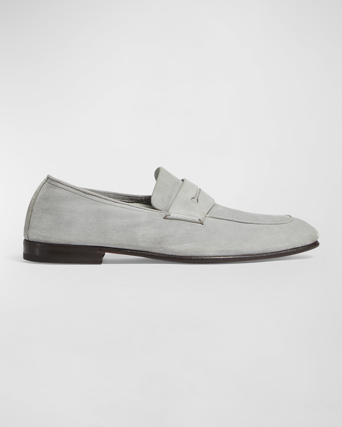 Men's Suede Penny Loafers