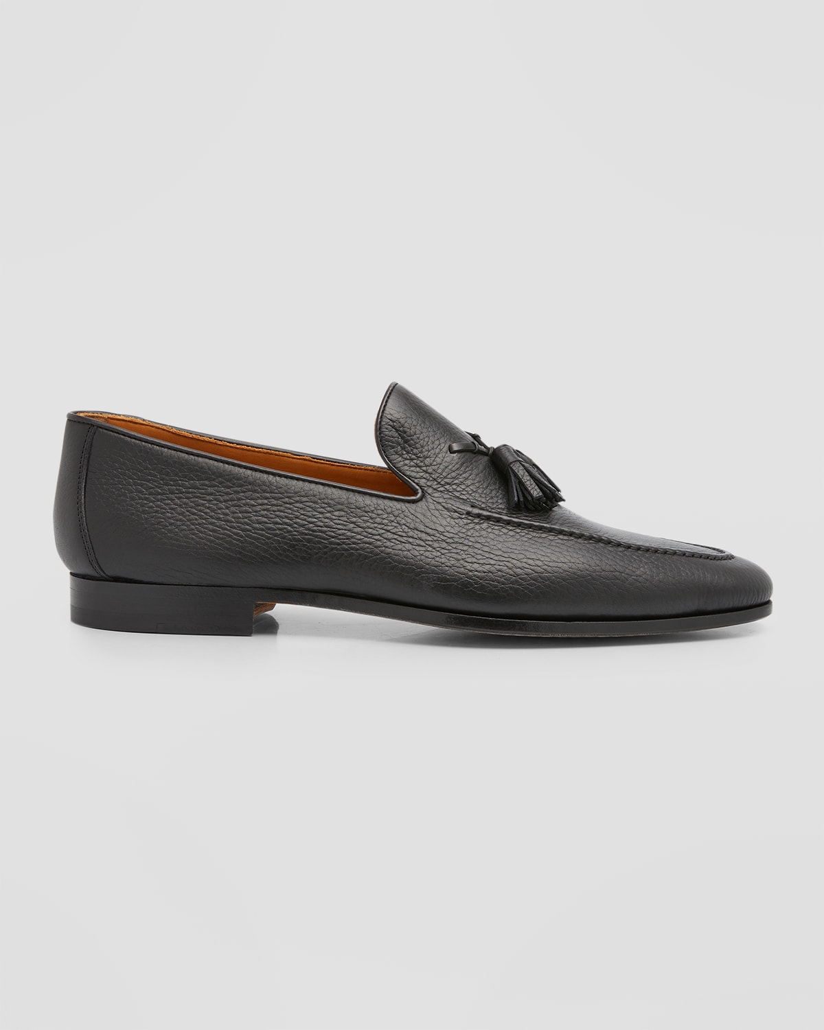 Magnanni Men's Seneca Grained Leather Tassel Loafers In Black