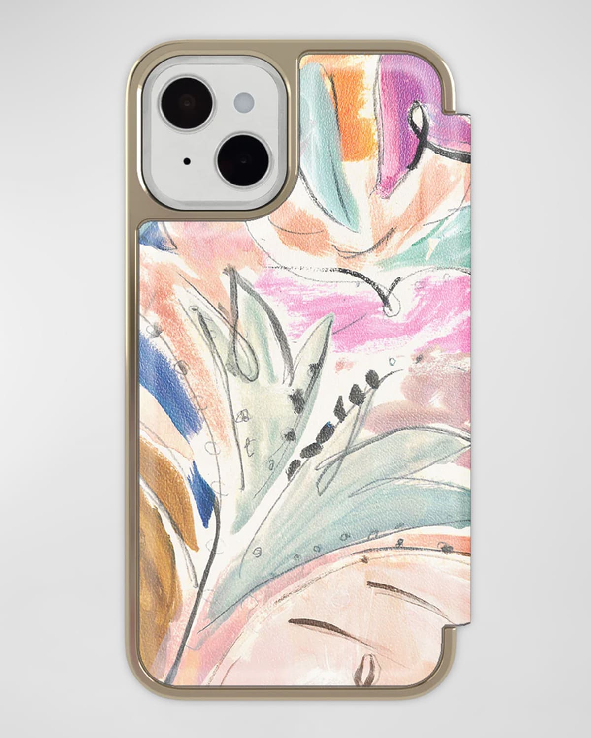 Shop Ted Baker Floral Mirror Folio Iphone 14 Plus Case In Art Print