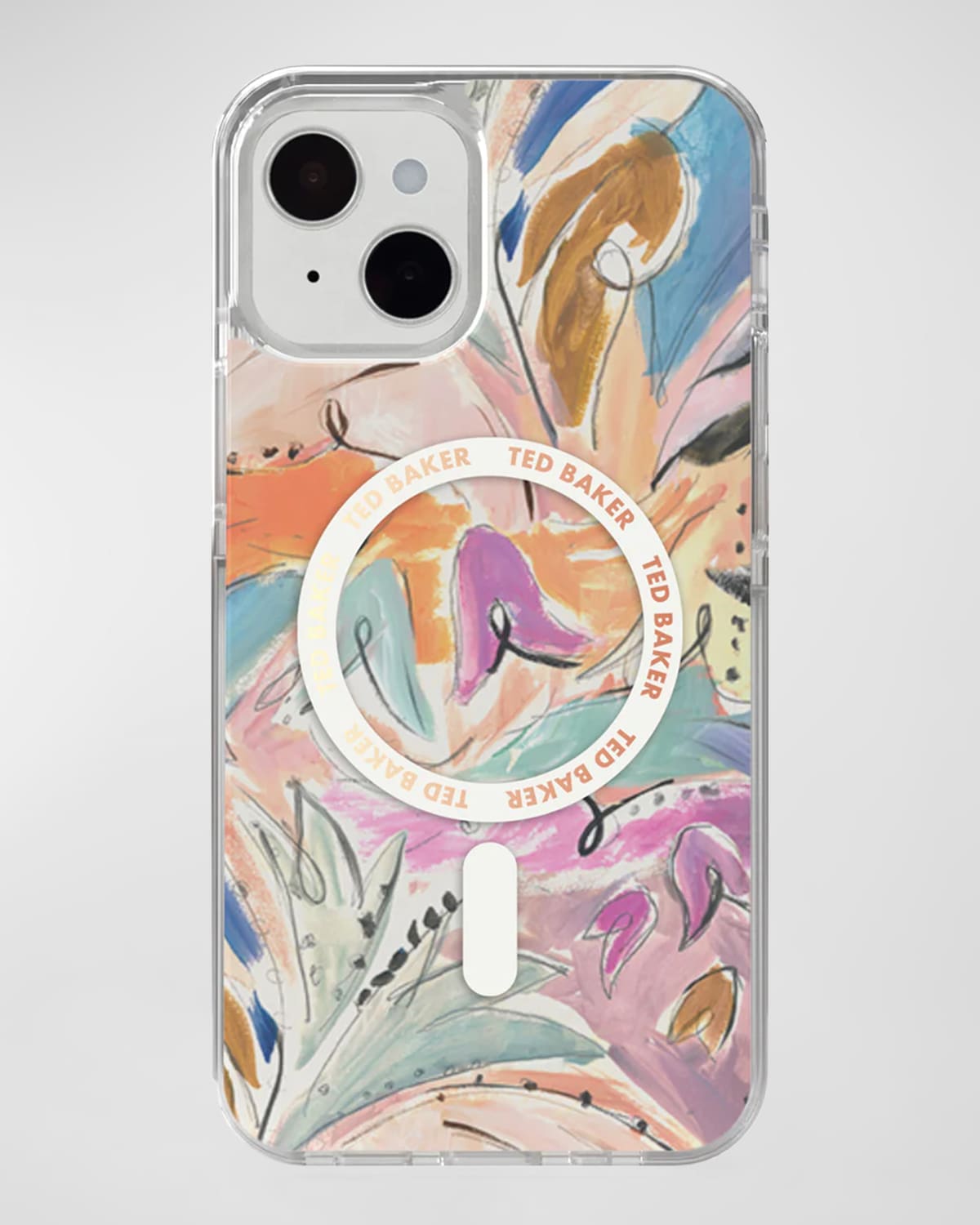 Shop Ted Baker Floral Antishock Magsafe Iphone 14 Plus Case In Art Print