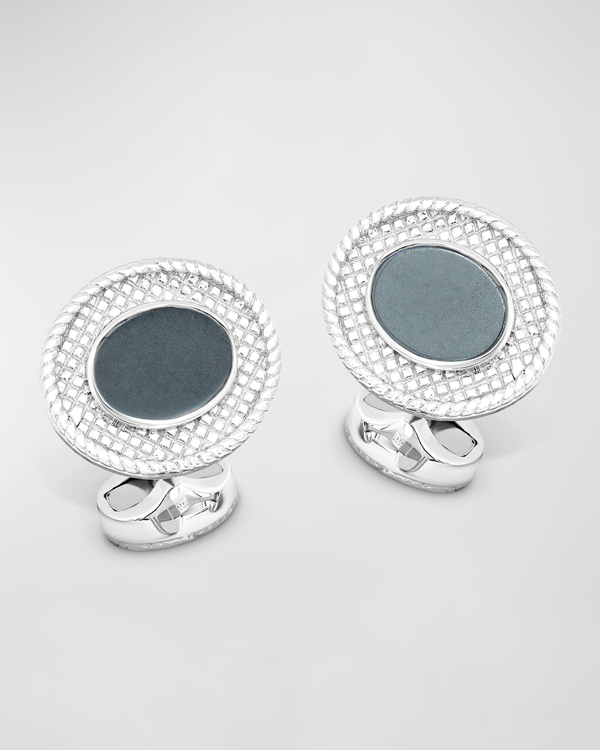 Men's Sterling Silver Hematite Cufflinks