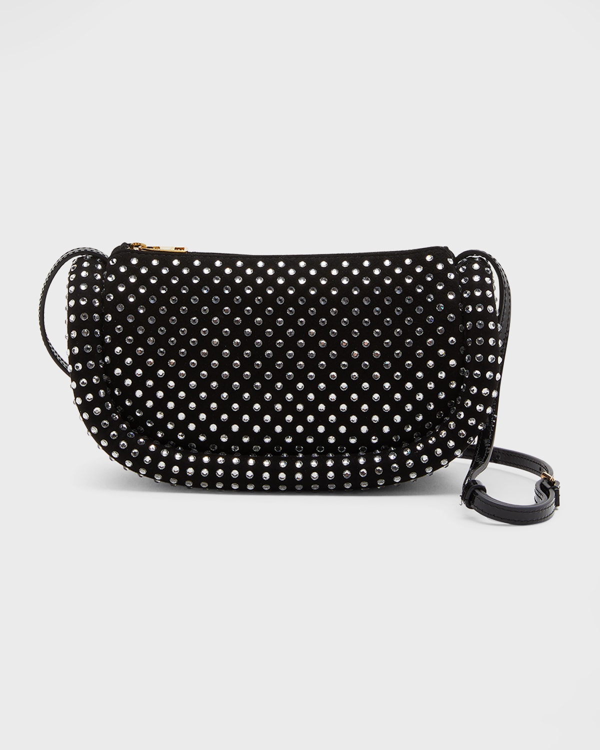 Jw Anderson The Bumper Crystals Suede Shoulder Bag In 429 Orange