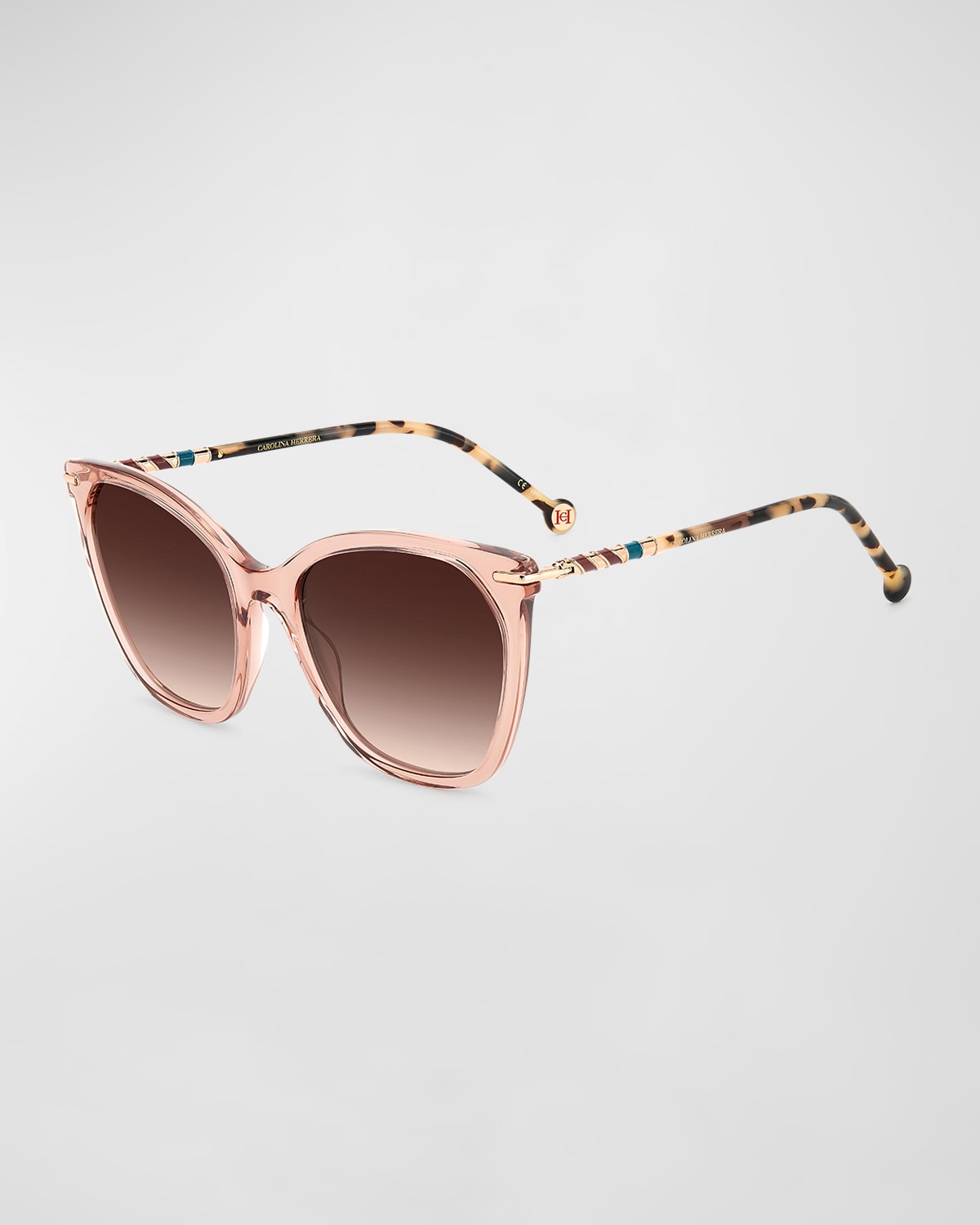 Carolina Herrera 56mm Cat Eye Sunglasses In Nude Havana
