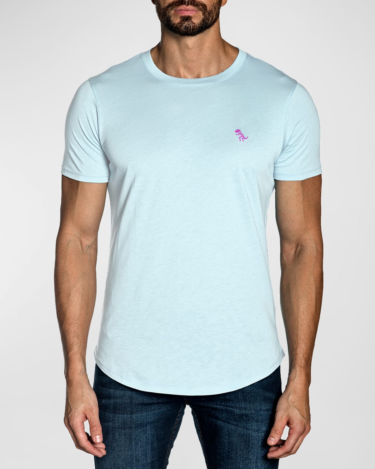 Jared Lang Men's Pima Cotton Crewneck T-shirt In Mint