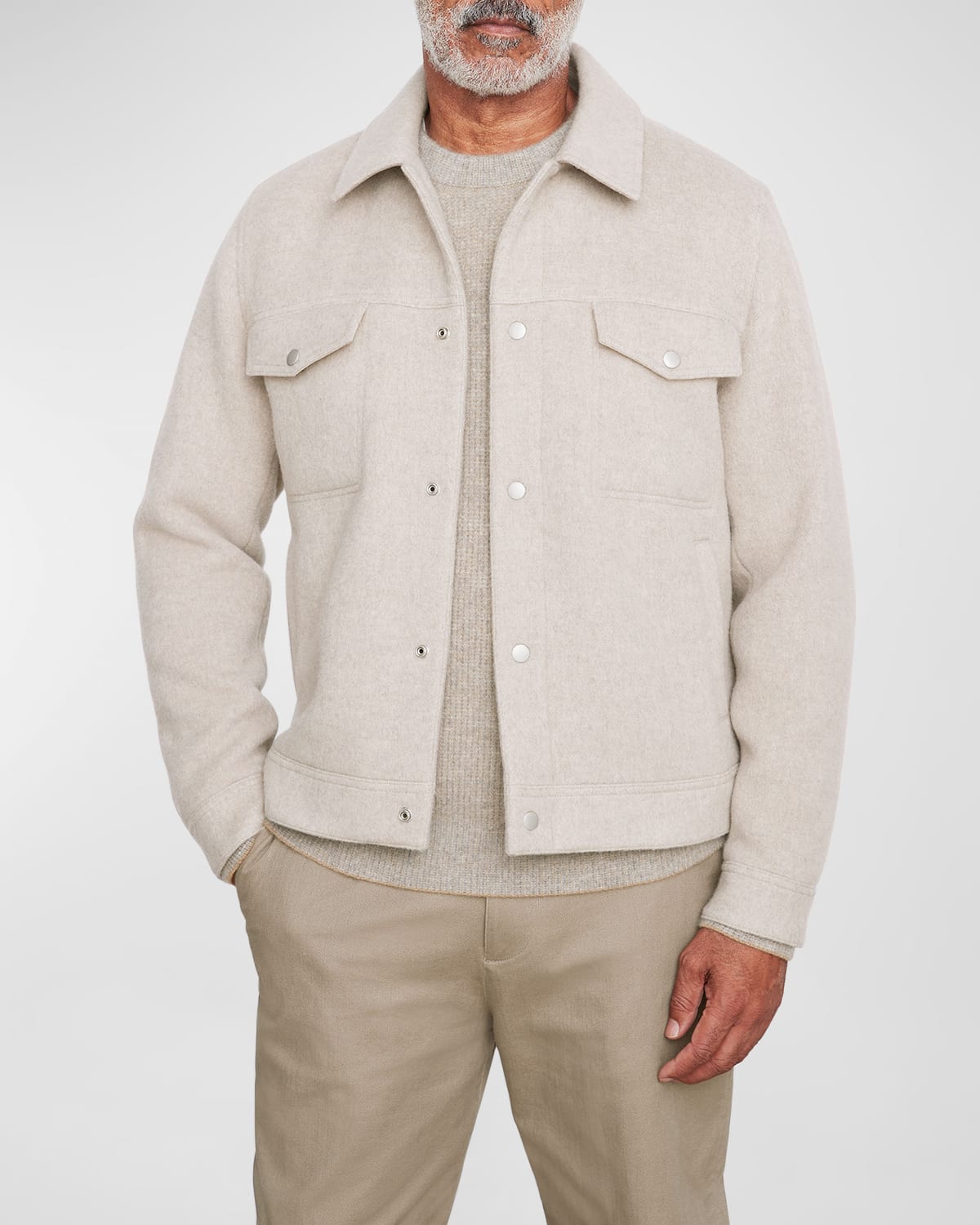 Vince Men's Wool-Blend Trucker Jacket