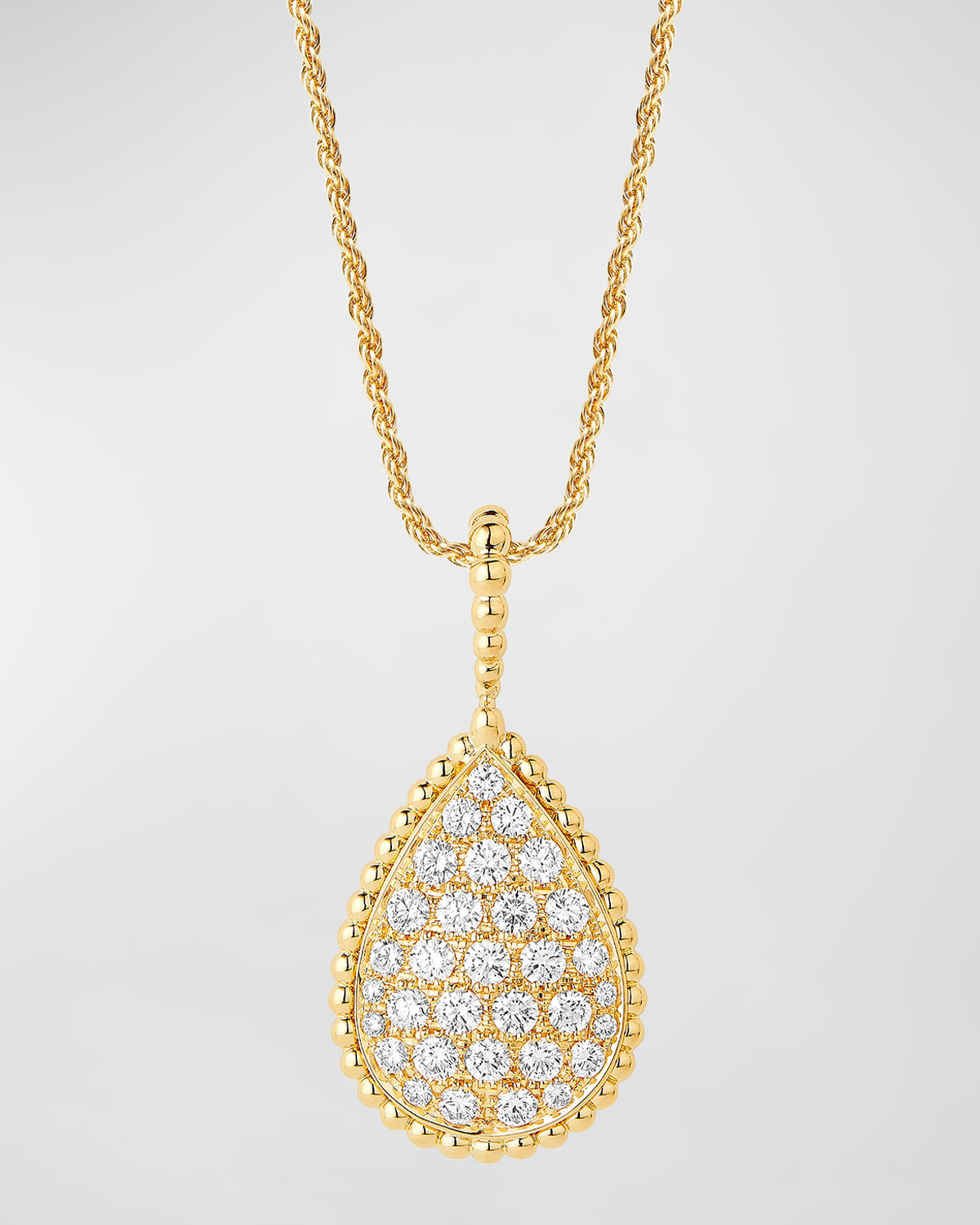 Boucheron Serpent Boheme Gold Diamond Pendant Necklace