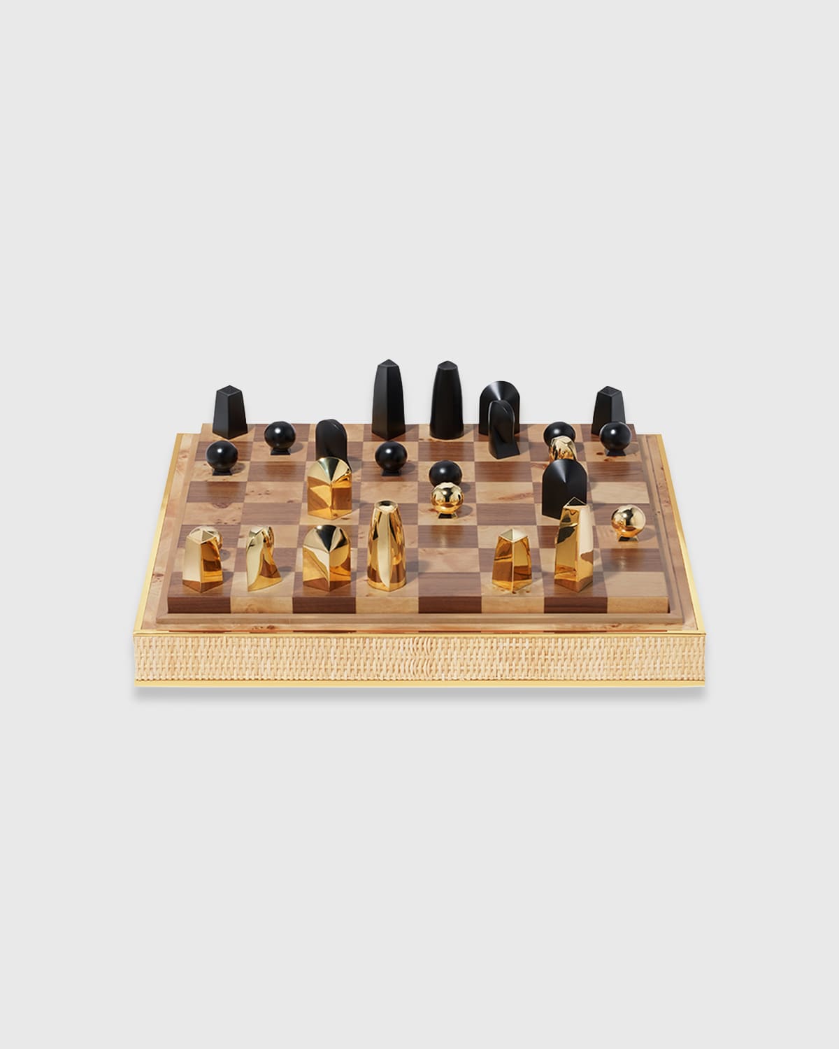 Aerin Colette Cane Chess Set In Cream