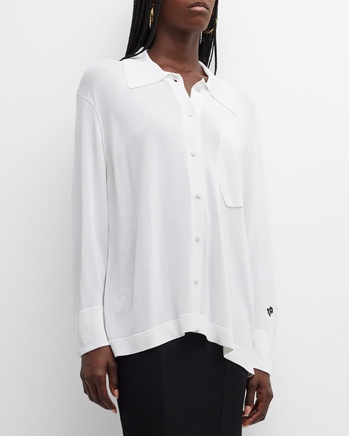 Bernadette Donna Knit Shirt In White