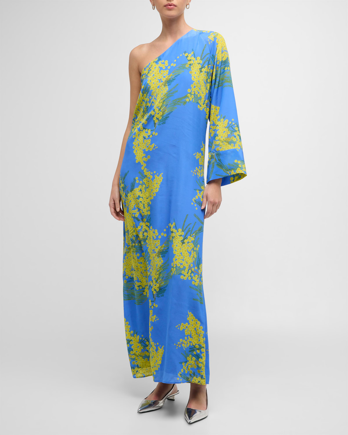 BERNADETTE Lola Floral Print One-Shoulder Maxi Dress