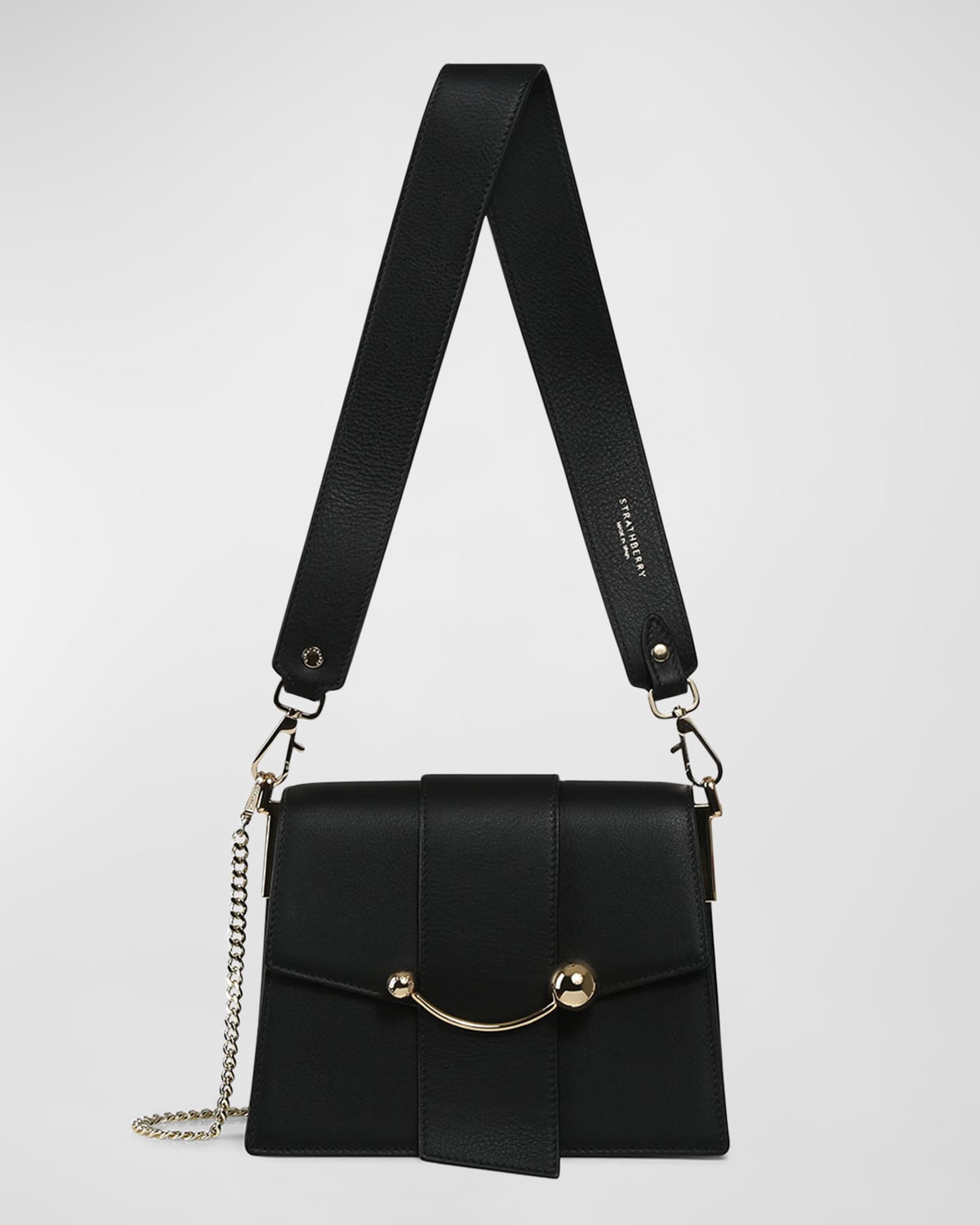 Strathberry Box Crescent Bag In Black | ModeSens