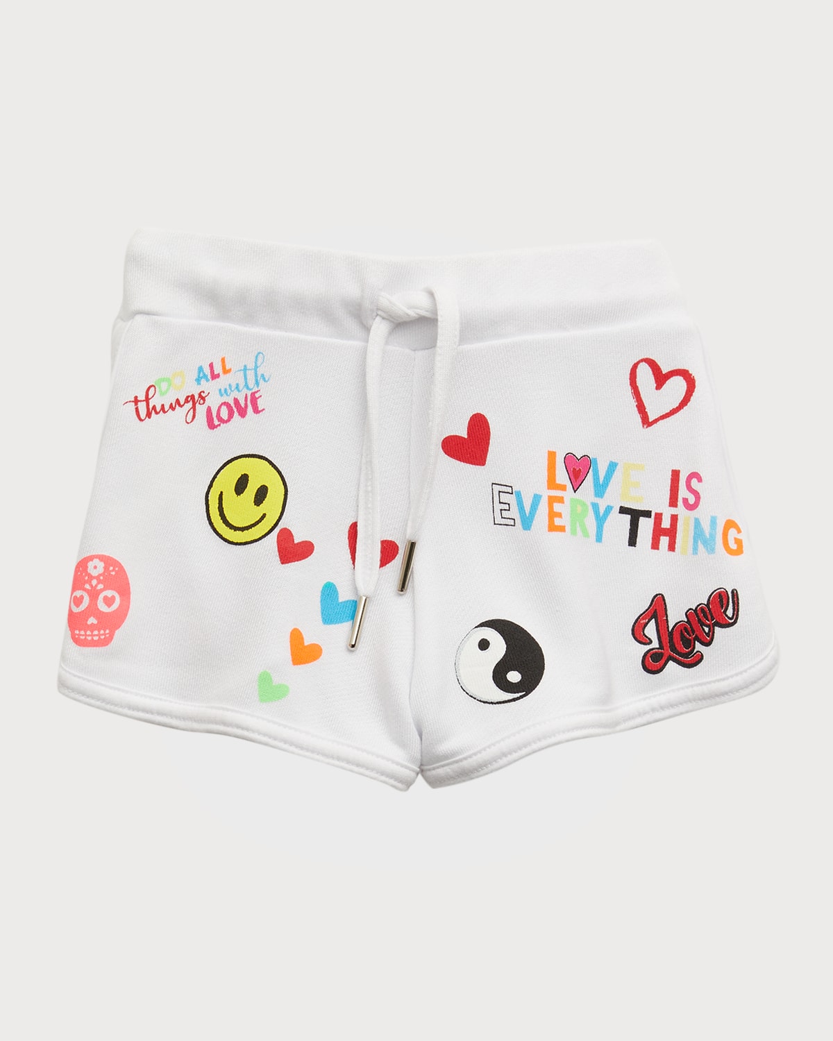 Flowers By Zoe Kids' Girl's Love Is Everything Shorts In White