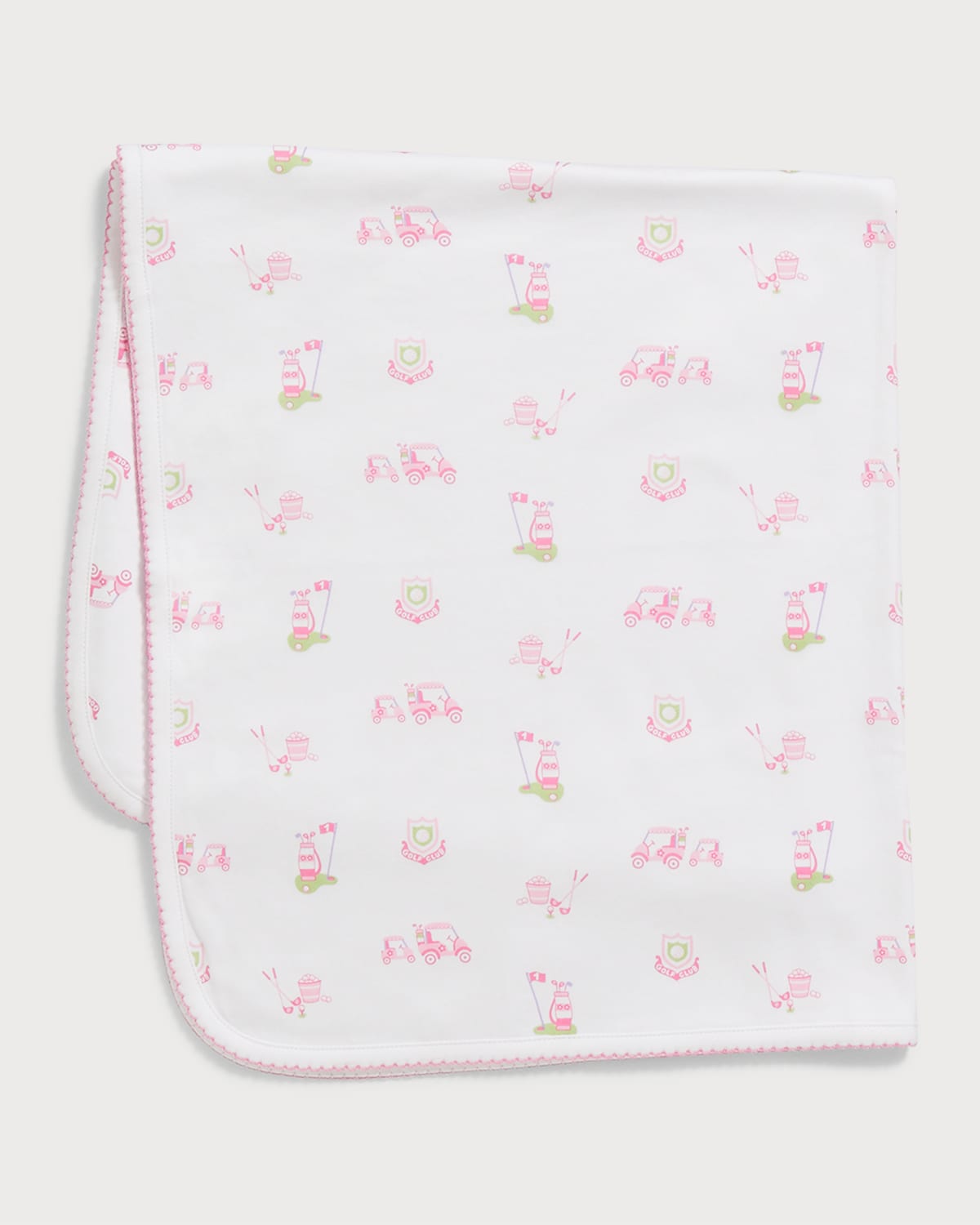 Kissy Kissy Girl's Golf Print Cotton Blanket In Multi Pink