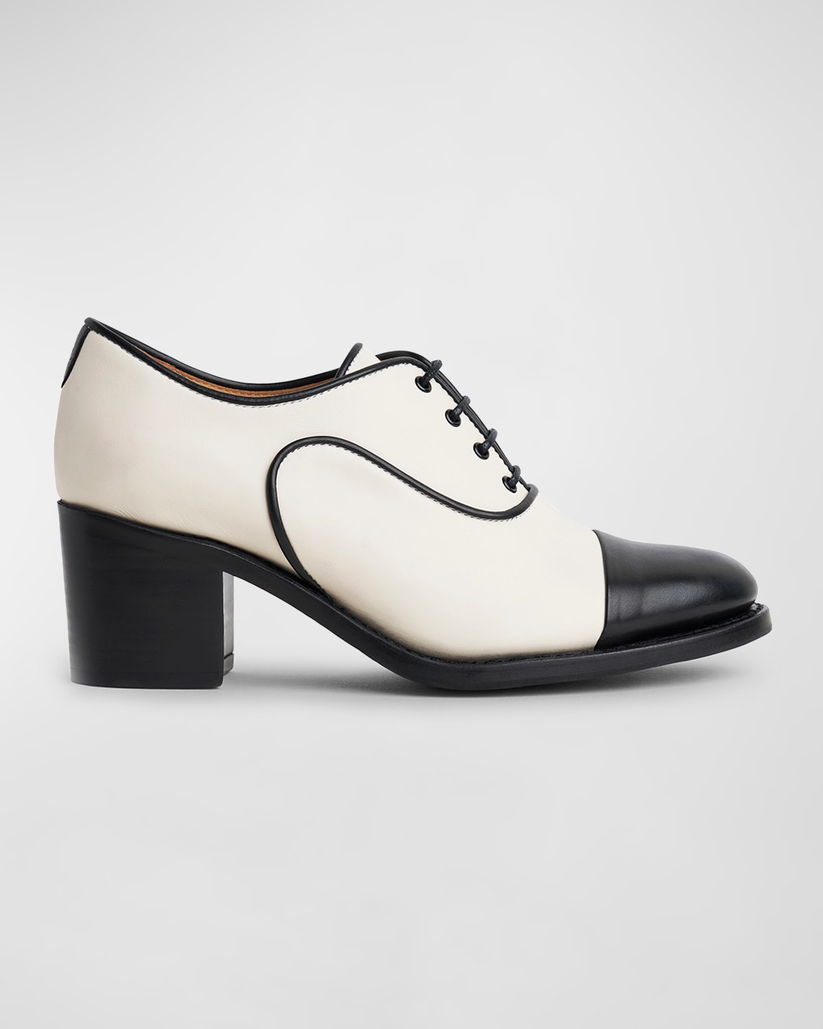 Mrs. Maisel Two-Tone Leather Pumps