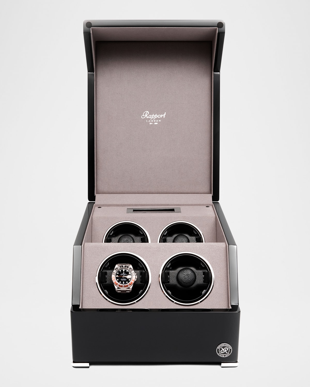 Shop Rapport Perpetua Quad Watch Winder In Black