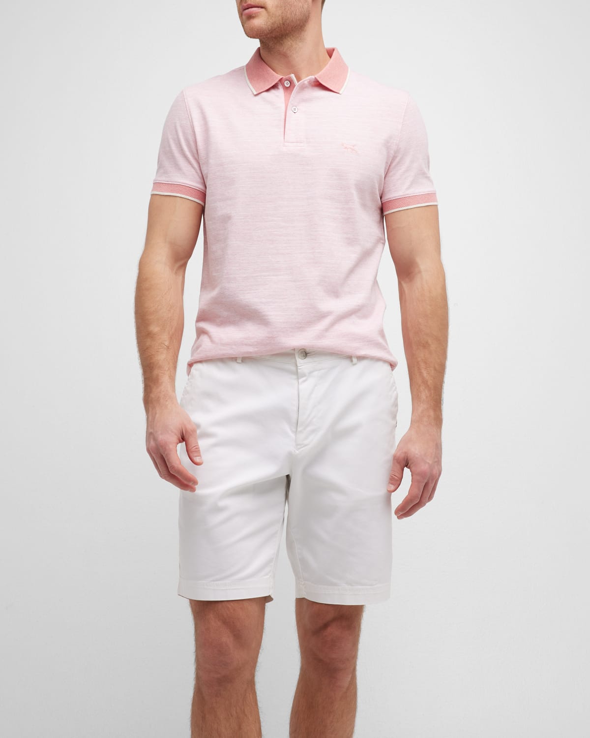 Rodd & Gunn Langs Beach Sports Fit Slub Tipped Polo In Coral