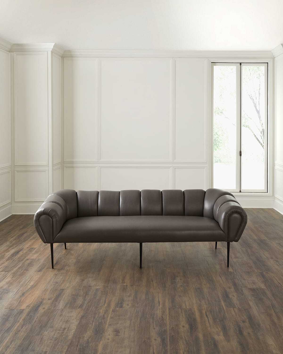 Haute House Graham Leather Sofa, 99"