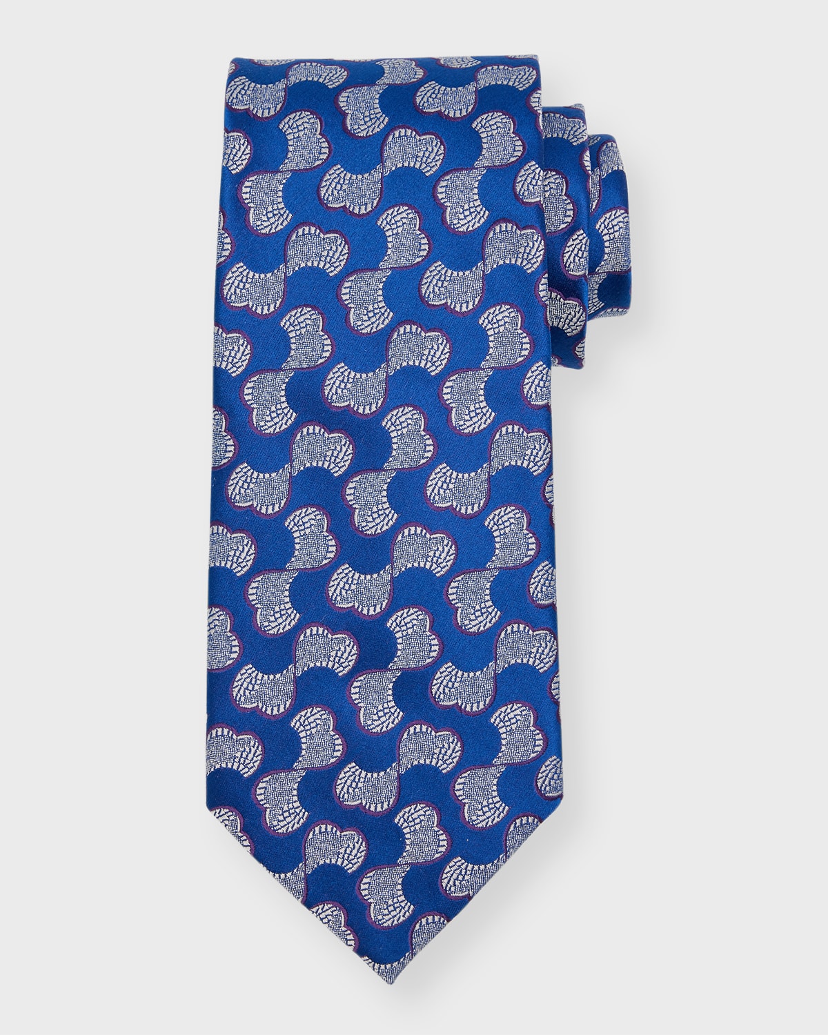 Charvet Men's Geometric Silk Tie In Blue
