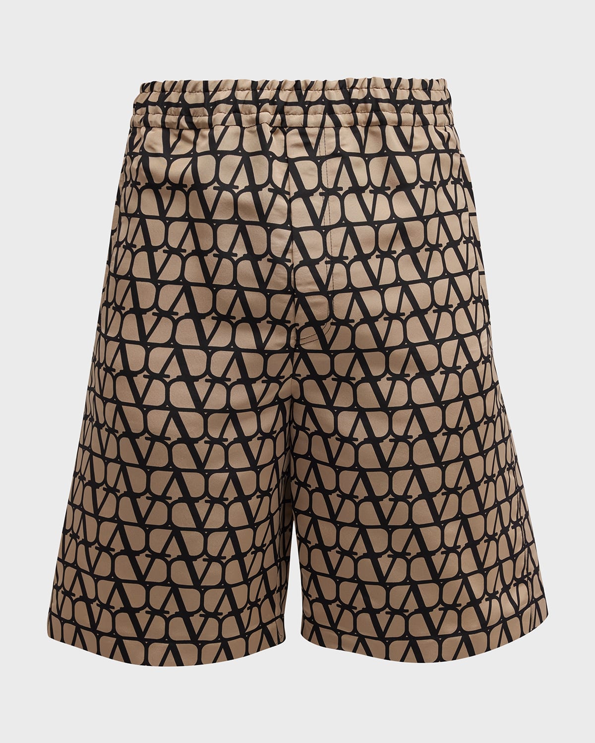 Valentino Toile Iconographe-print Knee-length Shorts In Beige/black