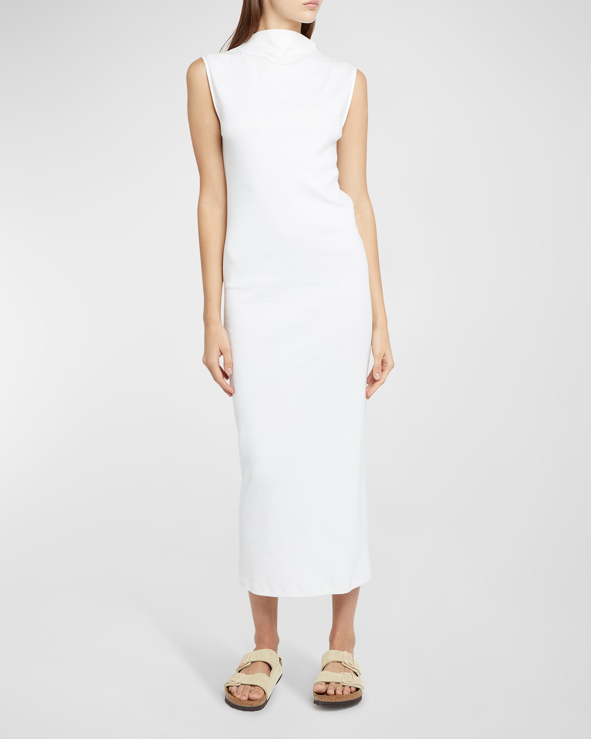 Shop Armarium Rose Ribben Cotton Midi Dress In White