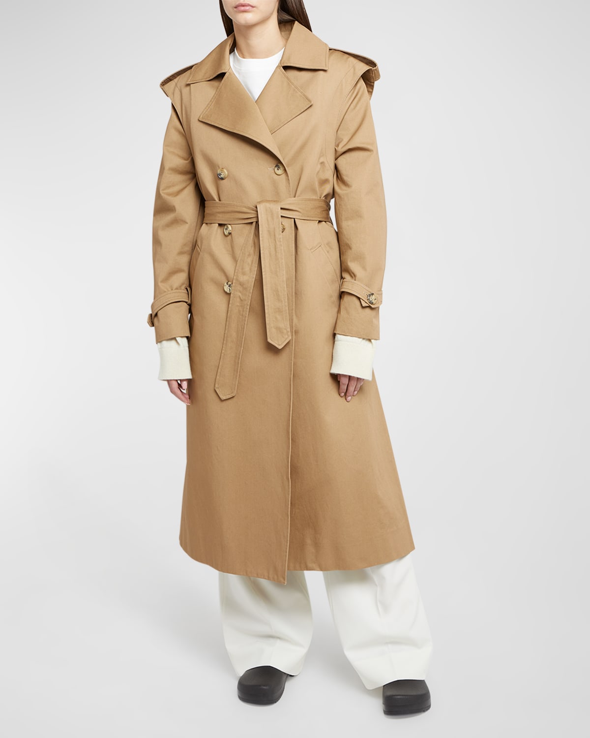 Belted Cotton Trench Coat