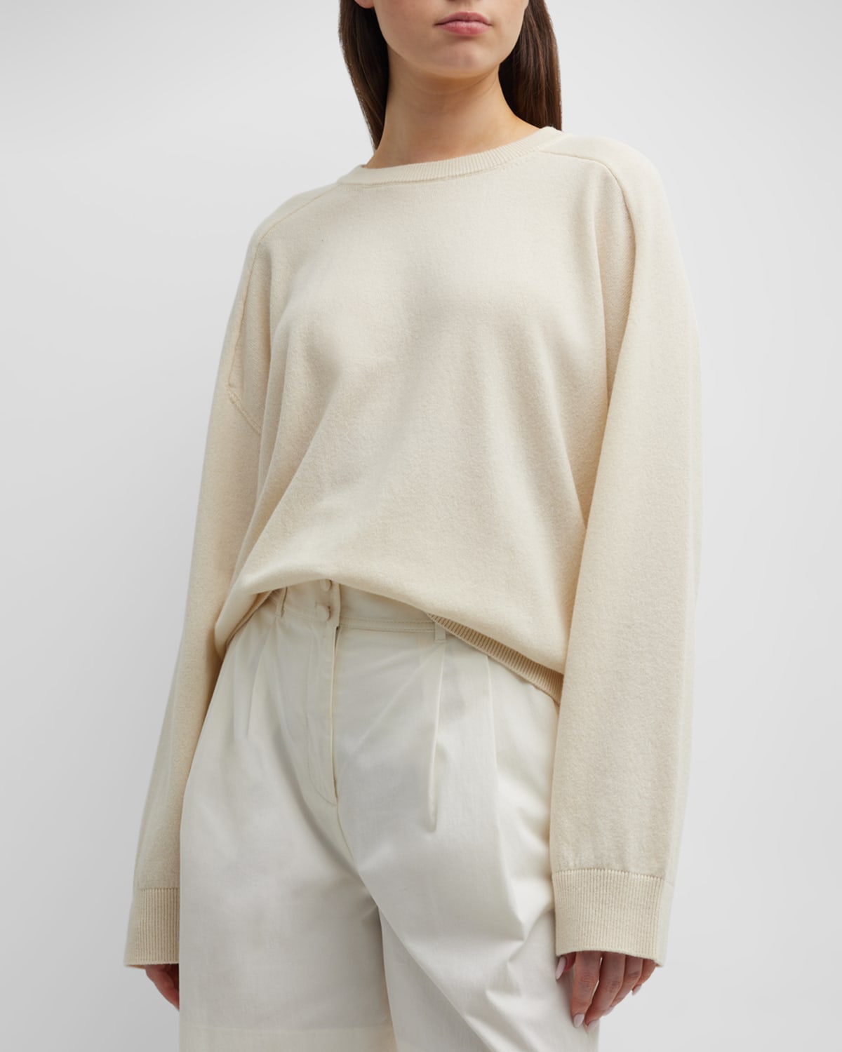 Armarium Enni Cashmere Crewneck Jumper In Off White