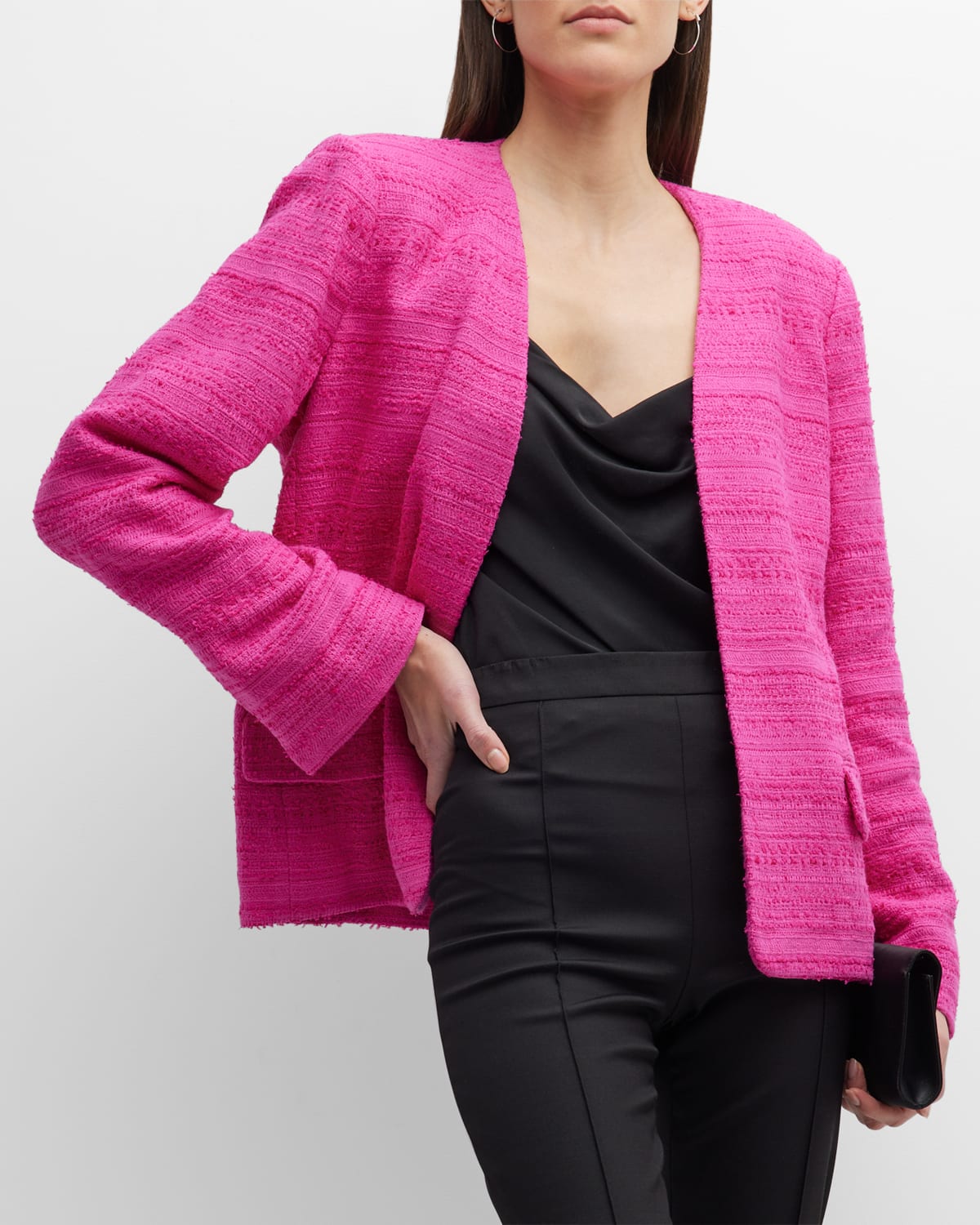 Kobi Halperin Elle Open-Front Tweed Jacket
