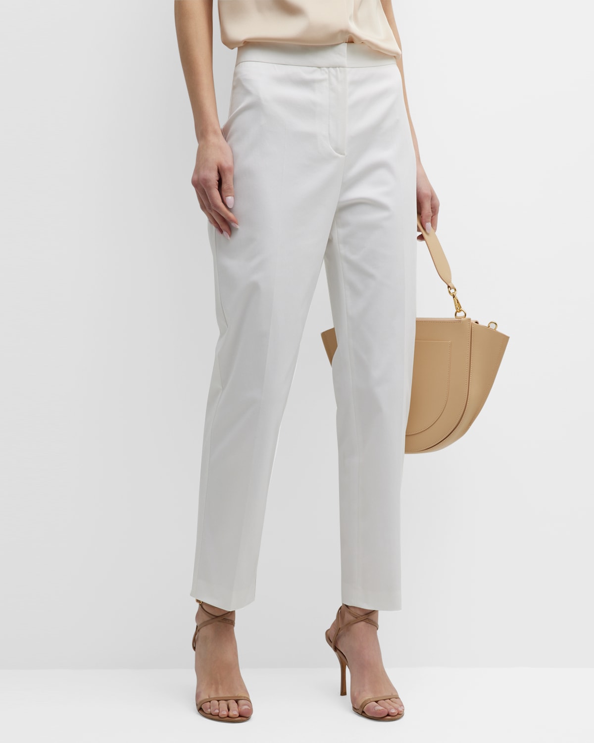 Kobi Halperin Jemma Straight-leg Stretch Cotton Pants In White