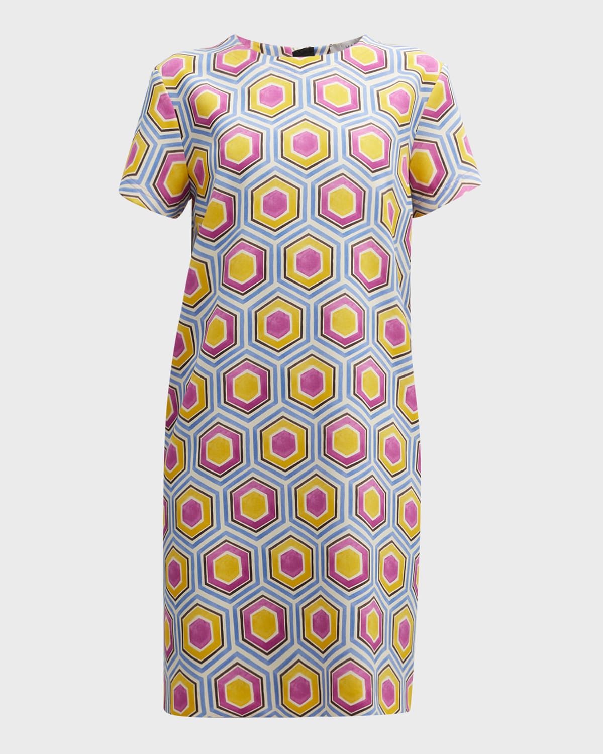 Acaico Geometric-Print Shift Mini Dress