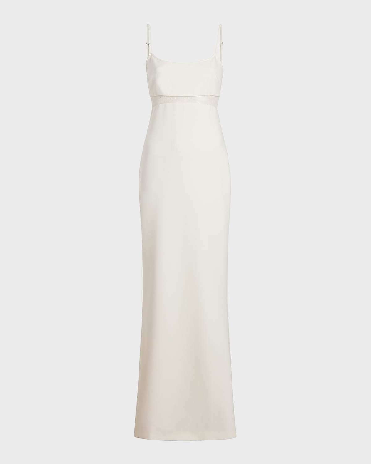 Shop Likely Stefania Sheer-panel Column Gown In White